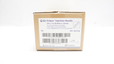 BD 305758 Eclipse Injection Ndle 27G x 1/2 - Case of 100